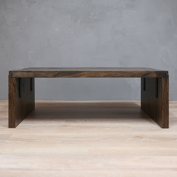 Rustic Wood Waterfall Coffee Table