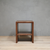 walnut side table with storage 