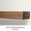 36x5.5x9 Contemporary Wood Fireplace Mantel