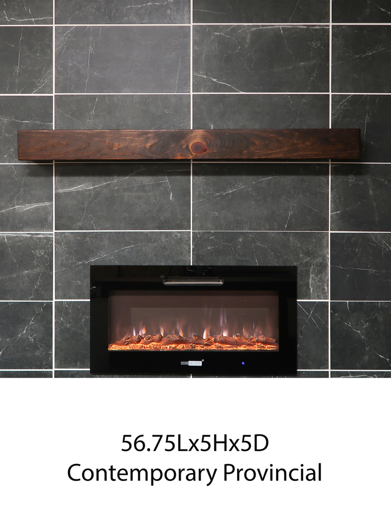 56.75x5x5 Contemporary Provincial Fireplace Mantel