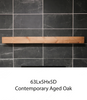 63x5x5 Contemporary Wood Aged Oak Mantel