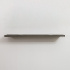 Gray floating shelf on a white wall