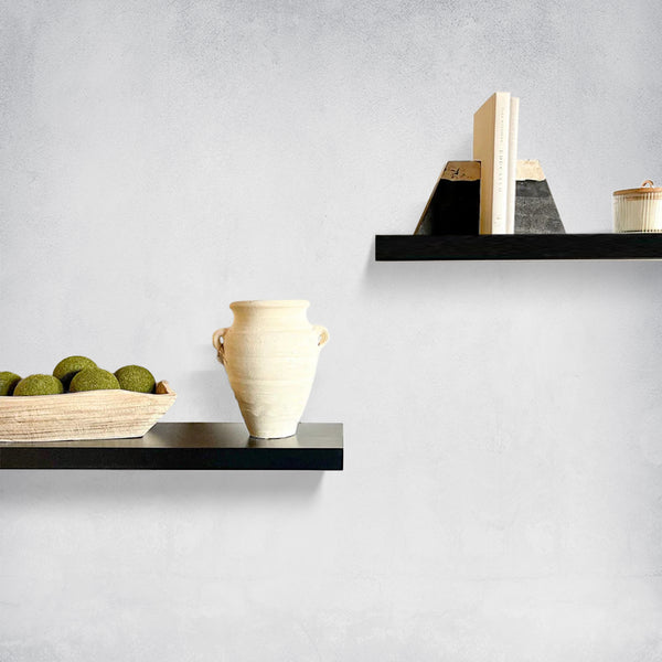 Custom Black Maple Wood Floating Shelf