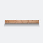 Contemporary Wood Floating Mantel in Aged Oak Style