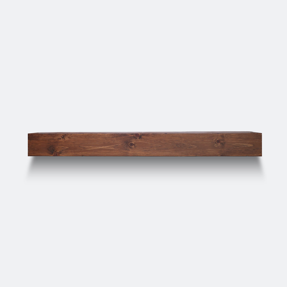 Contemporary Wood Floating Mantel in Provincial Style