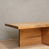 Modern Rustic Wood Cross Base Coffee Table in Aged Oak Color Style