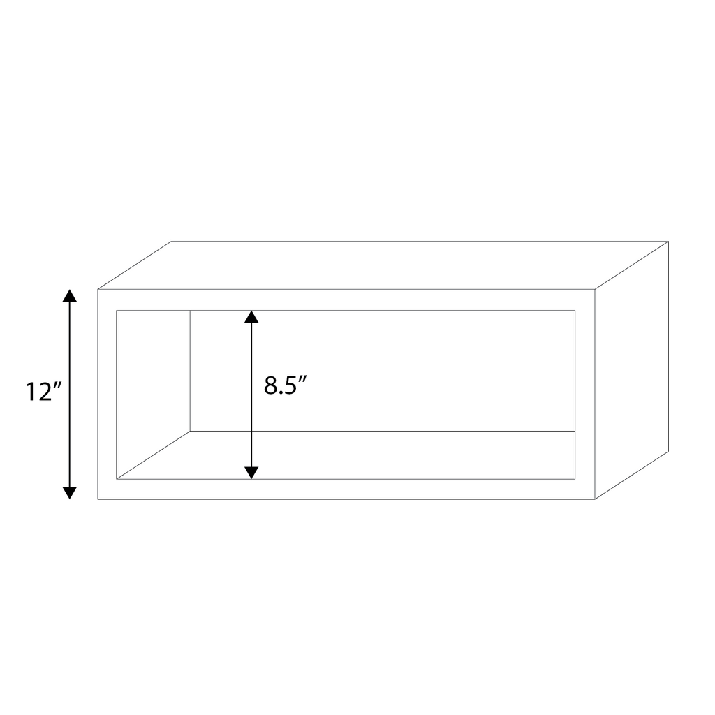 Rustic Square Floating Modular Two-Level Shelves