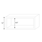 Rustic Square Floating Modular Two-Level Shelves