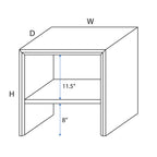 side table with extra storage diagram