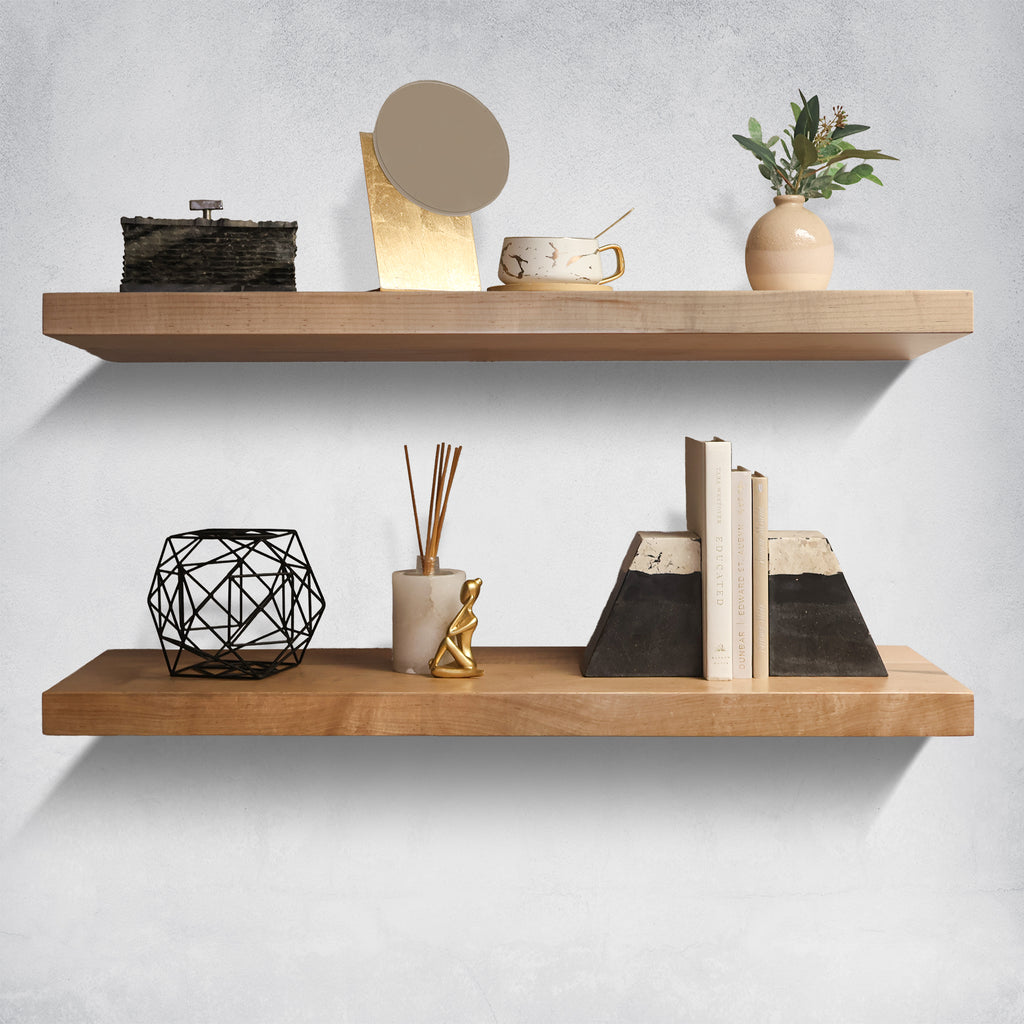 Maple Floating Shelves kitchen shelf