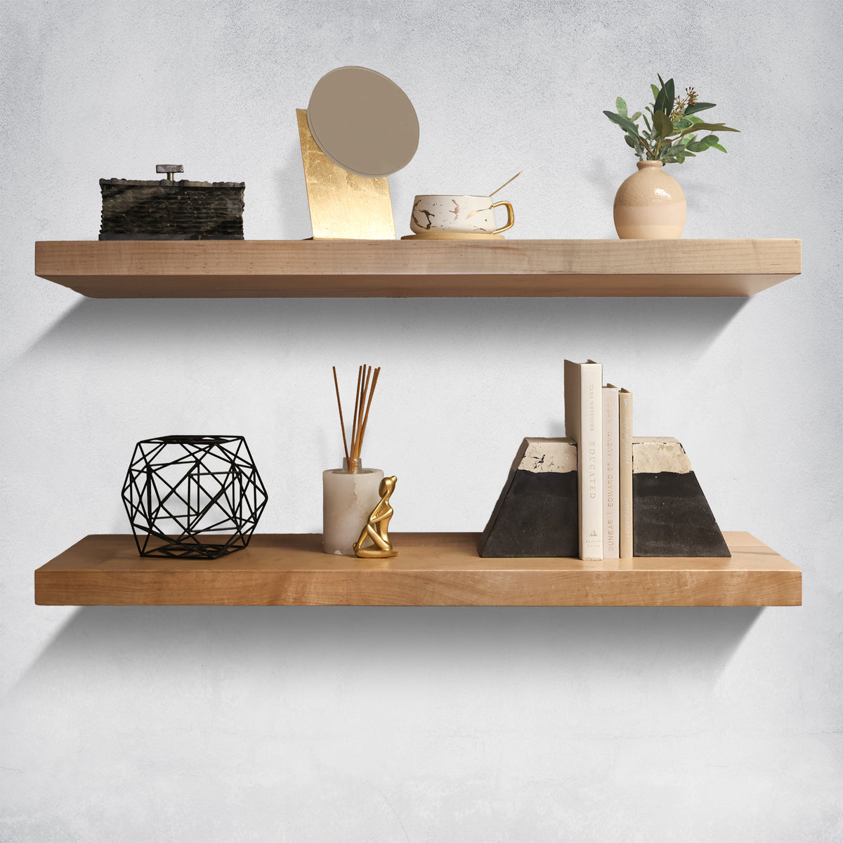 Maple Floating Shelves kitchen shelf