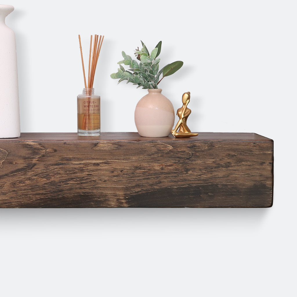 Direct Rustic Wood Mantel in Jacobean Color