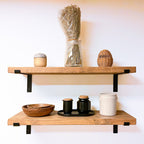 Rustic Wood Ash Shelf with Bracket