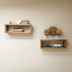 Idea for Rustic Wood Square Floating Sheves