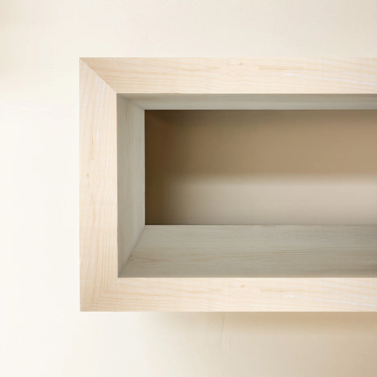 Rustic Square Floating Modular Two-Level Shelves