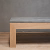 Contemporary Stone Top White Oak Wood Coffee Table