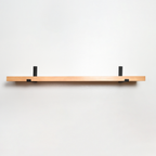 Rustic Pine Shelves with Architectural Brackets