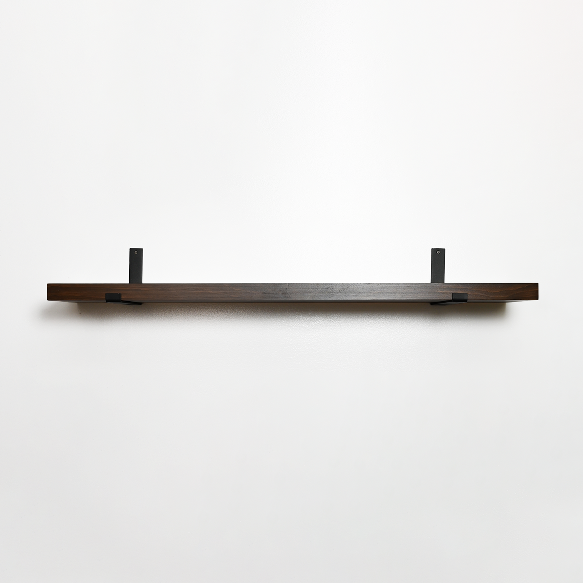Rustic Pine Shelves with Architectural Brackets