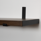Rustic Pine Shelves with Architectural Brackets