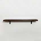 Rustic Pine Shelves with Architectural Brackets