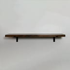 Rustic Pine Shelves with Architectural Brackets