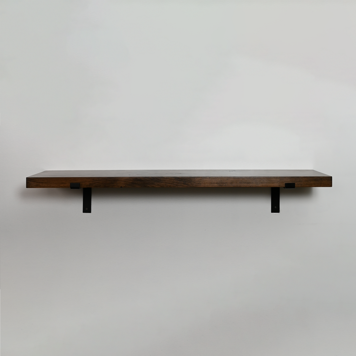 Rustic Pine Shelves with Architectural Brackets