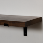 Rustic Pine Shelves with Architectural Brackets