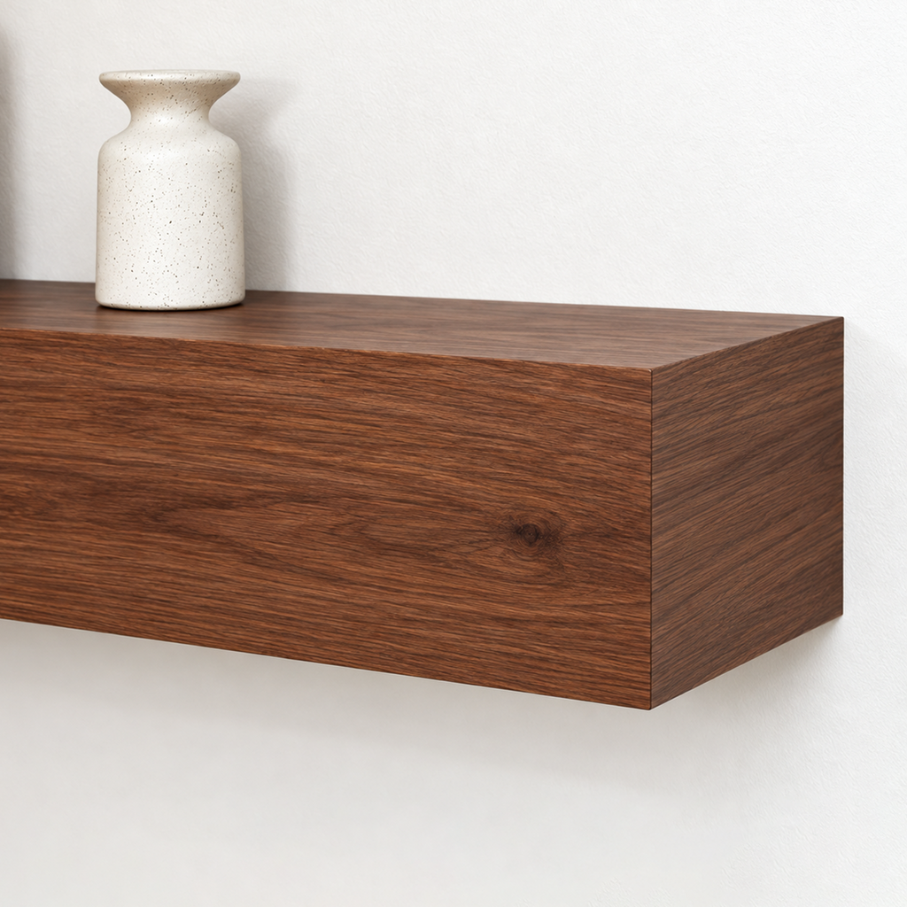 NEW Walnut Hardwood Fireplace Mantel