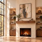 NEW Walnut Hardwood Fireplace Mantel