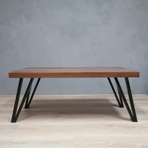 Wood hairpin coffee table discount