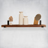 Walnut Shelf with J Brackets in Kitchen