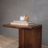 Walnut Wood Side Table C Shape