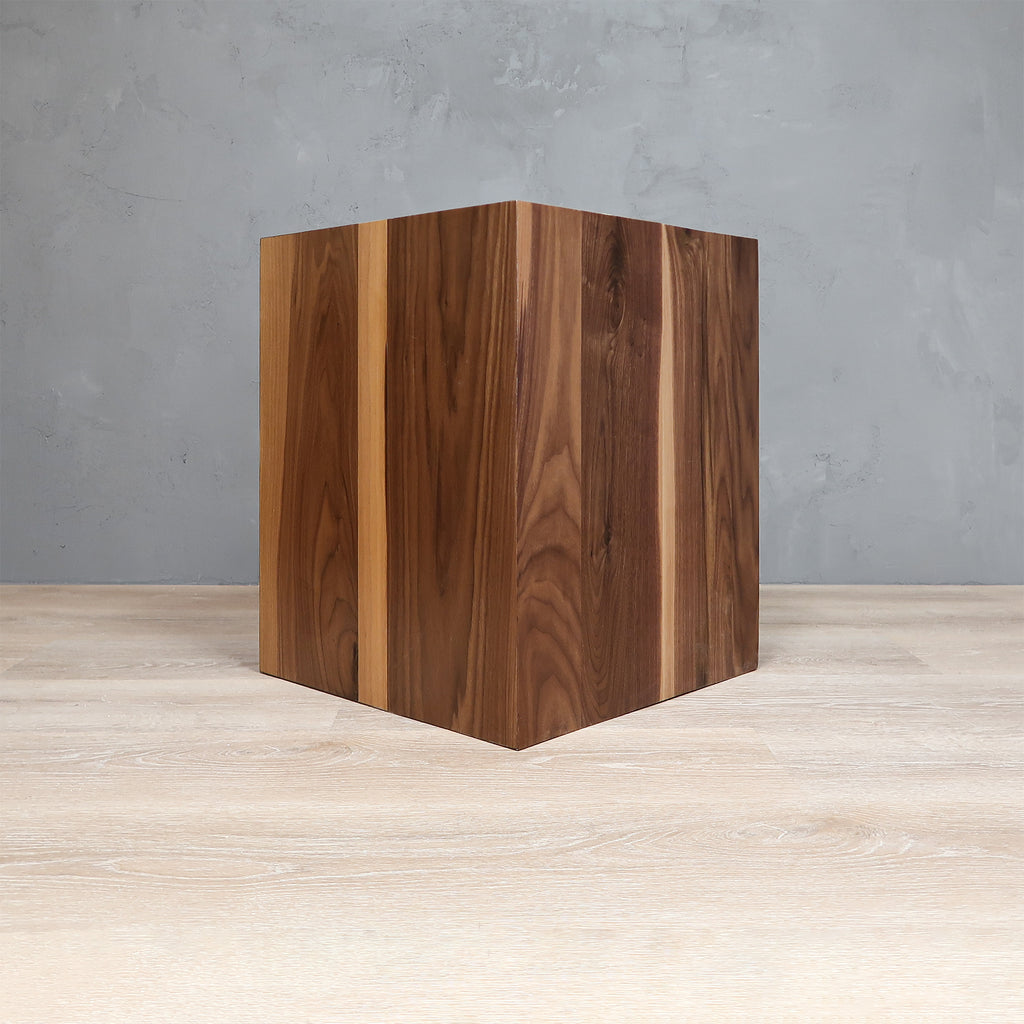 walnut box end table