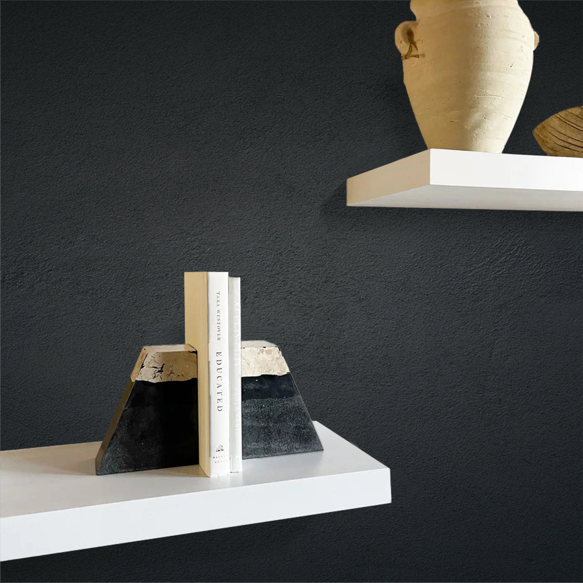 Modern White Maple Wood Floating Shelves