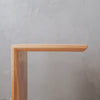 Modern White Oak Wood Side Table C Shape