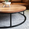 Round Coffee Table - Black Frame