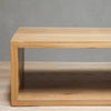 Contemporary White Oak Wood Square Coffee Table