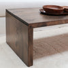 Rustic Waterfall Coffee Table in Jacobean Color in Living Room
