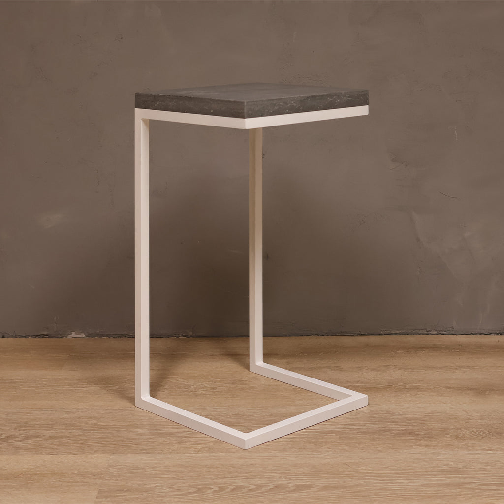 Side table with stone top