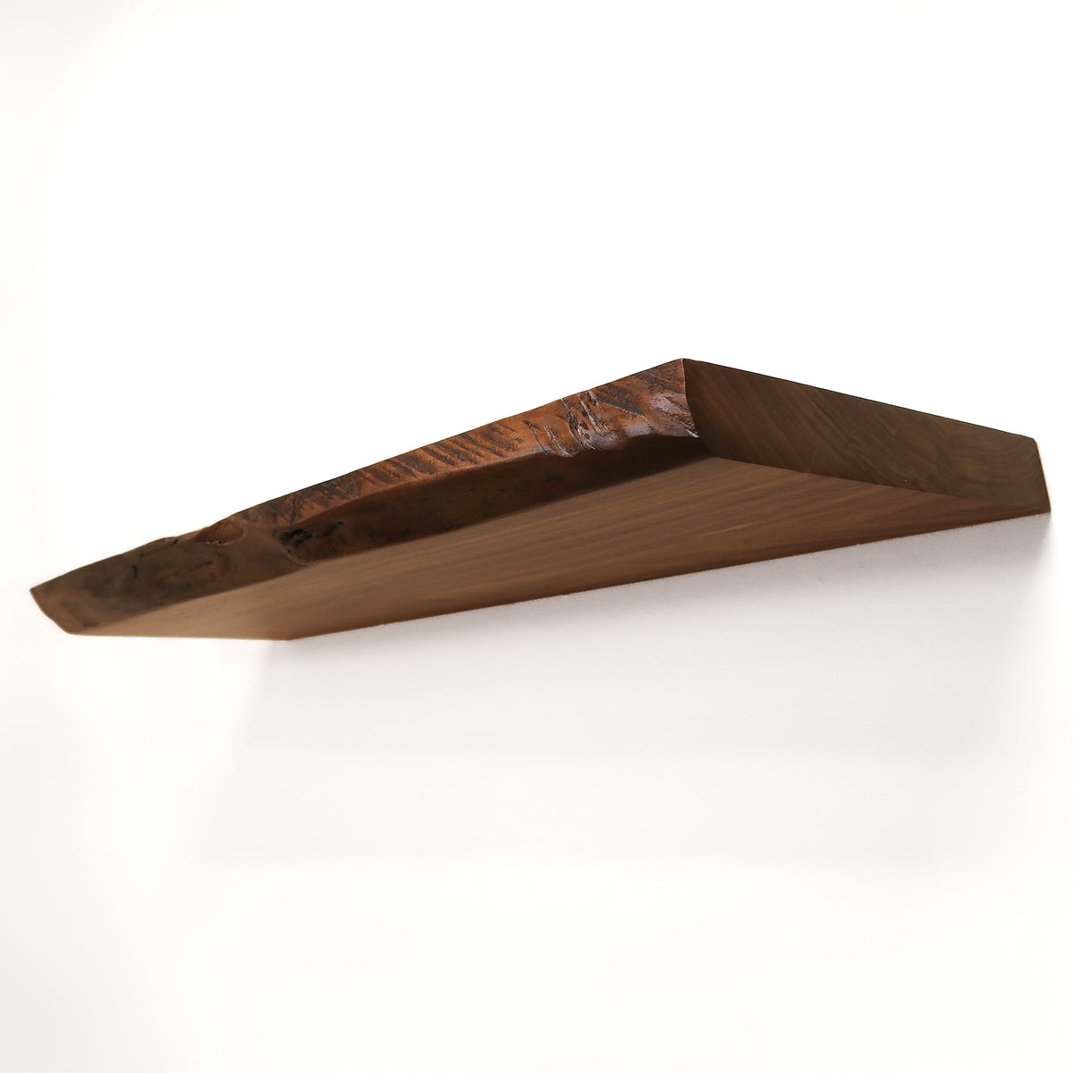 Wooden Live Edge Walnut Floating Shelf