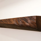 Close Up of a Live Edge Walnut Floating Shelf