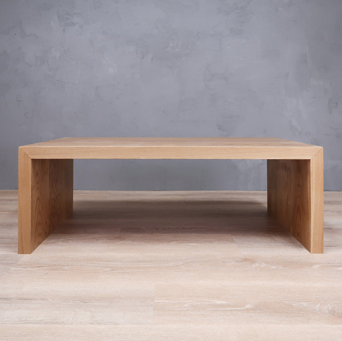 Wood waterfall sales coffee table