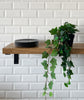 Custom Wood Ash Shelf with Bracket in Aged Oak Color Style