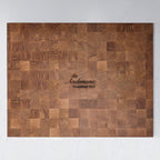 Engraved Custom White Oak Wood Cutting Board in Kitchen