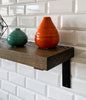 Contemporary Wood Ash Shelf with Bracket