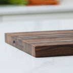 Custom Walnut Wood Cutting Board in Kitchen