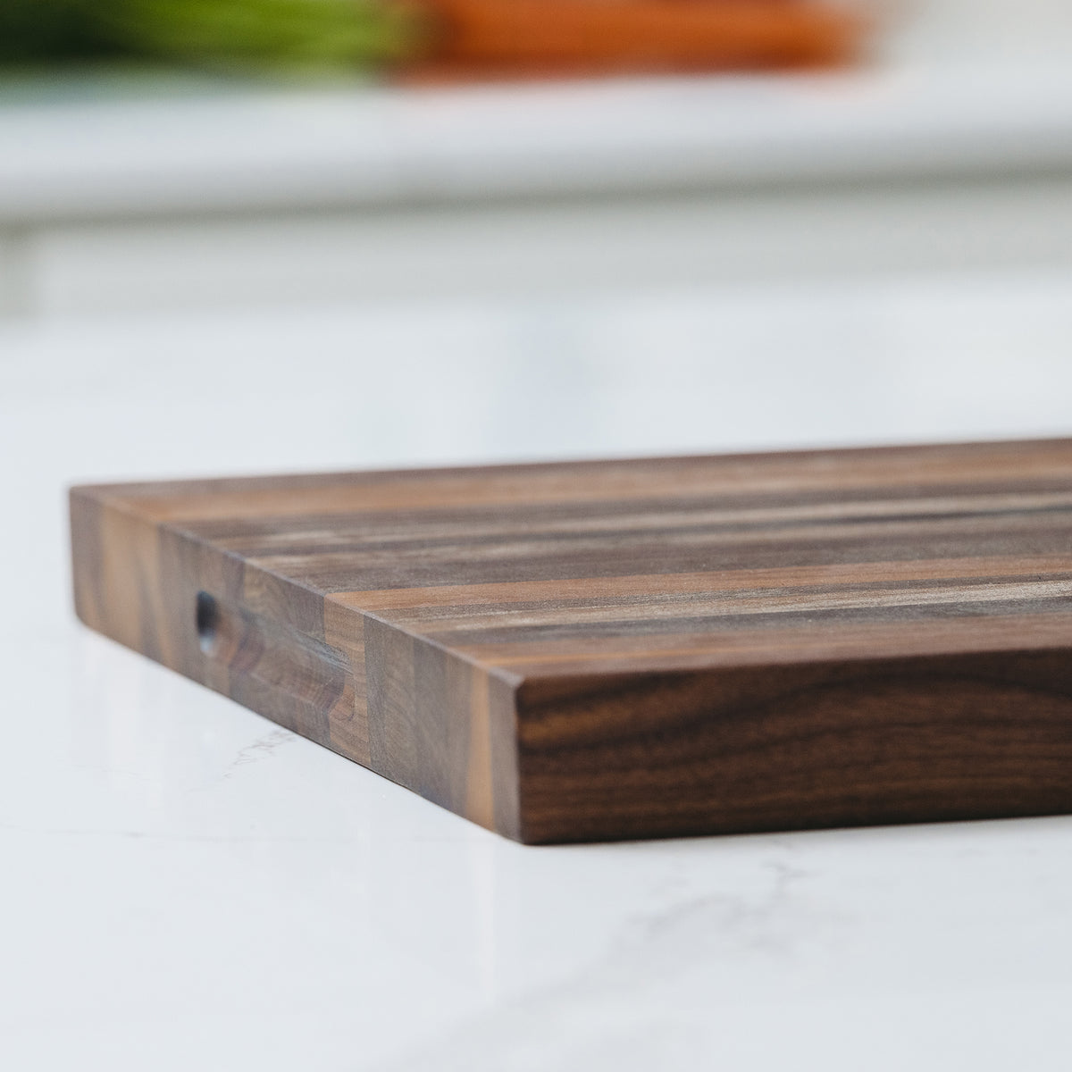 Custom Walnut Wood Cutting Board in Kitchen
