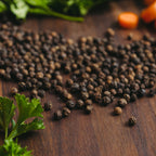 Black Pepper on Custom Walnut Wood Cutting Board