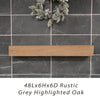 Rustic Fireplace Mantel Grey Highlighted Oak 48x6x6