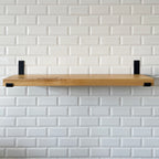 Rustic Wood Ash Shelf with Bracket